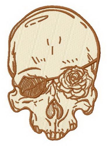 Romantic skull 3 machine embroidery design