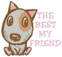 The best my friend embroidery design