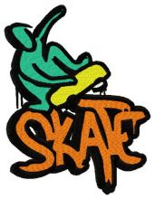 Skate embroidery design
