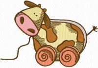 My Little Cow embroidery design