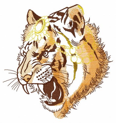 Raja's tiger machine embroidery design