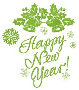Happy New Year 3 embroidery design