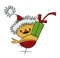 Christmas chicken embroidery design