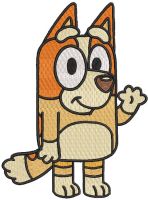 Bluey Bingo embroidery design