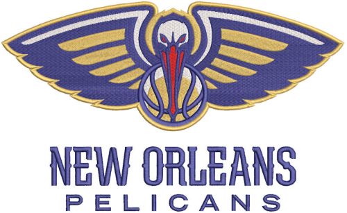 New Orleans Pelicans logo embroidery design