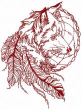 Fox and dreamcatcher 3 embroidery design