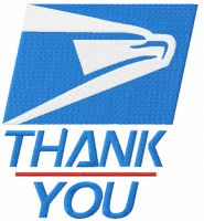 Thank You Essential Workers Delivery USPS Mail  embroidery design