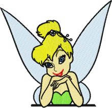 Cute Tinkerbell embroidery design