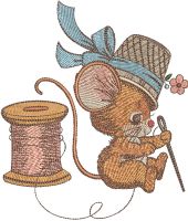 Mouse Elegant tailor embroidery design