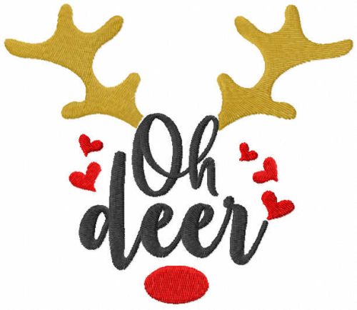 Oh deer embroidery design