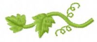 Grape green leaf free embroidery design