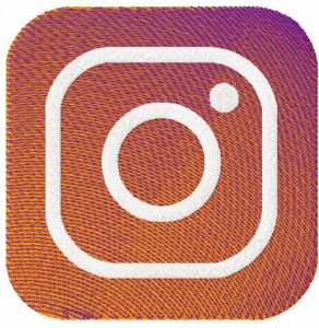 Instagram colored logo embroidery design