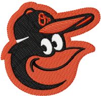 Baltimore Orioles gap logo embroidery design
