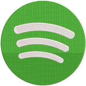 Spotify classic logo embroidery design