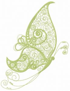 Fancy butterfly 6 embroidery design