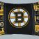 Boston Bruins Logo design on embroidered pillowcase