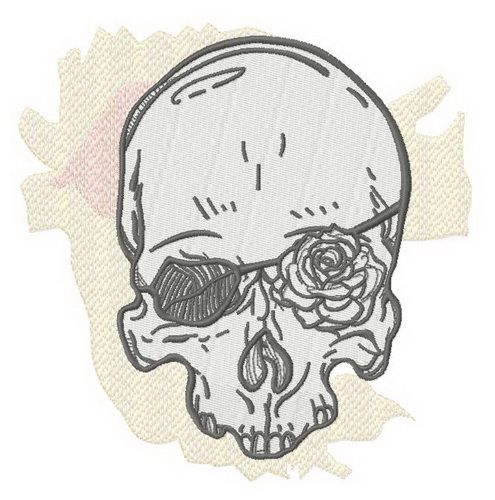 Romantic skull 2 machine embroidery design