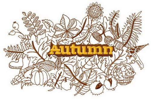 Autumn 4 machine embroidery design