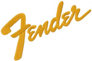 Fender logo embroidery design