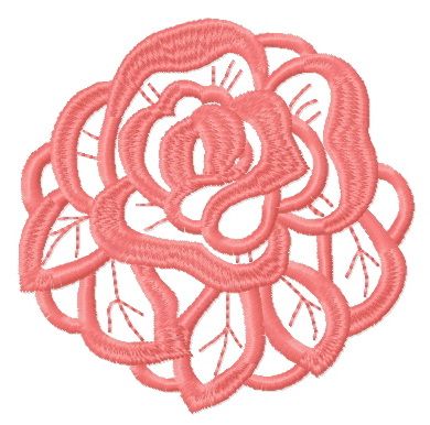Pink rose 2 machine embroidery design