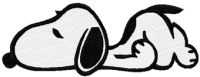 Snoopy sleep embroidery design