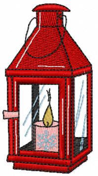 Christmas candle free embroidery design