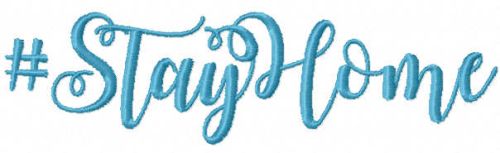 Hashtag stayhome free embroidery design