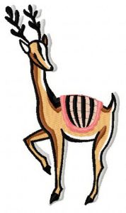 Deer embroidery design