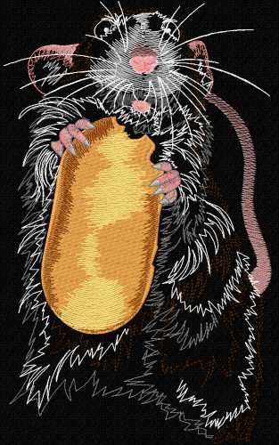 rat free embroidery design