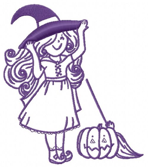 Little witches 5 machine embroidery design
