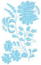 Blue tenderness embroidery design