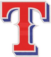 Texas Rangers primary logo embroidery design