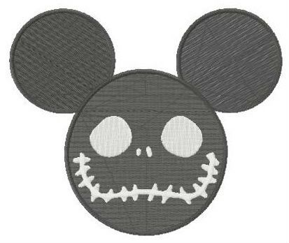 Mickey Mouse Halloween horror machine embroidery design