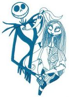 Nice evening Halloween Town embroidery design