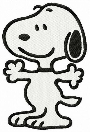 Snoopy let's hug machine embroidery design