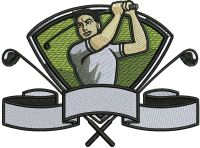 Golfer 2 embroidery design