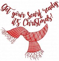 Get your scarf ready, it’s Christmas free embroidery design