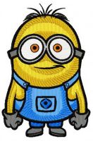 Minion confused embroidery design