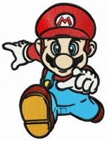 Mario, hurry up! embroidery design