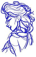 Elsa sketch 2 embroidery design