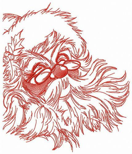 Santa is laughing machine embroidery design