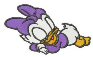 Daisy Duck sleeping embroidery design