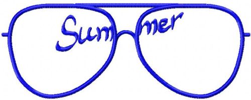 Summer sunglasses free embroidery design