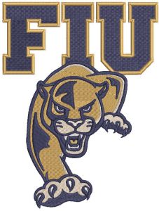 FIU Panthers primary logo embroidery design