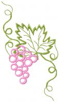 Bunch of grapes free embroidery design