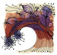 Mouse garlic embroidery design