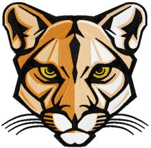 Puma predator muzzle embroidery design