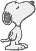Dreaming snoopy embroidery design