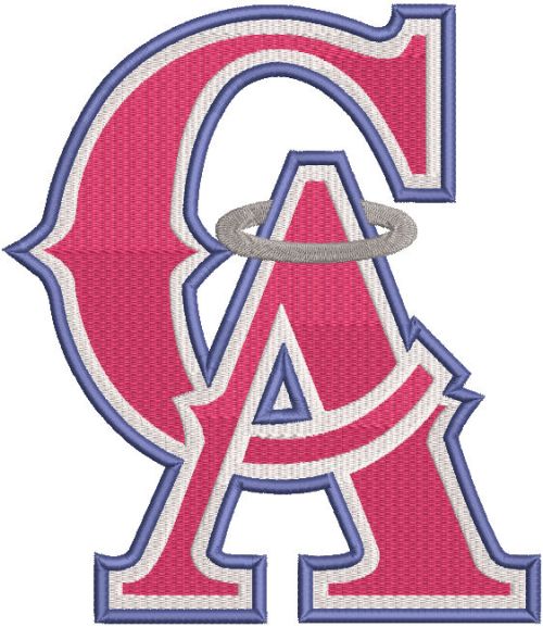 California Angels logo embroidery design