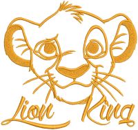 Simba Lion King embroidery design